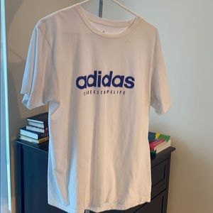 White ADIDAS cool t shirt